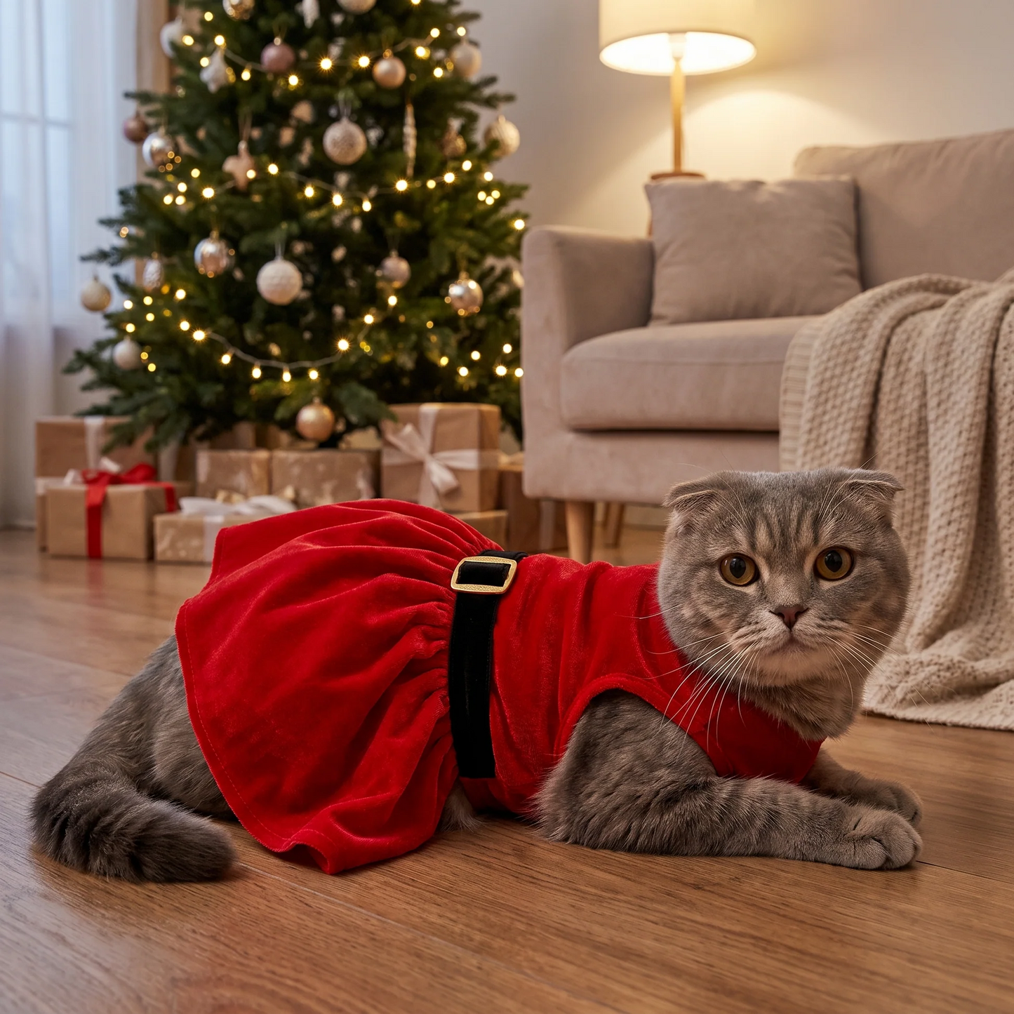 Festive Paw Christmas Dress