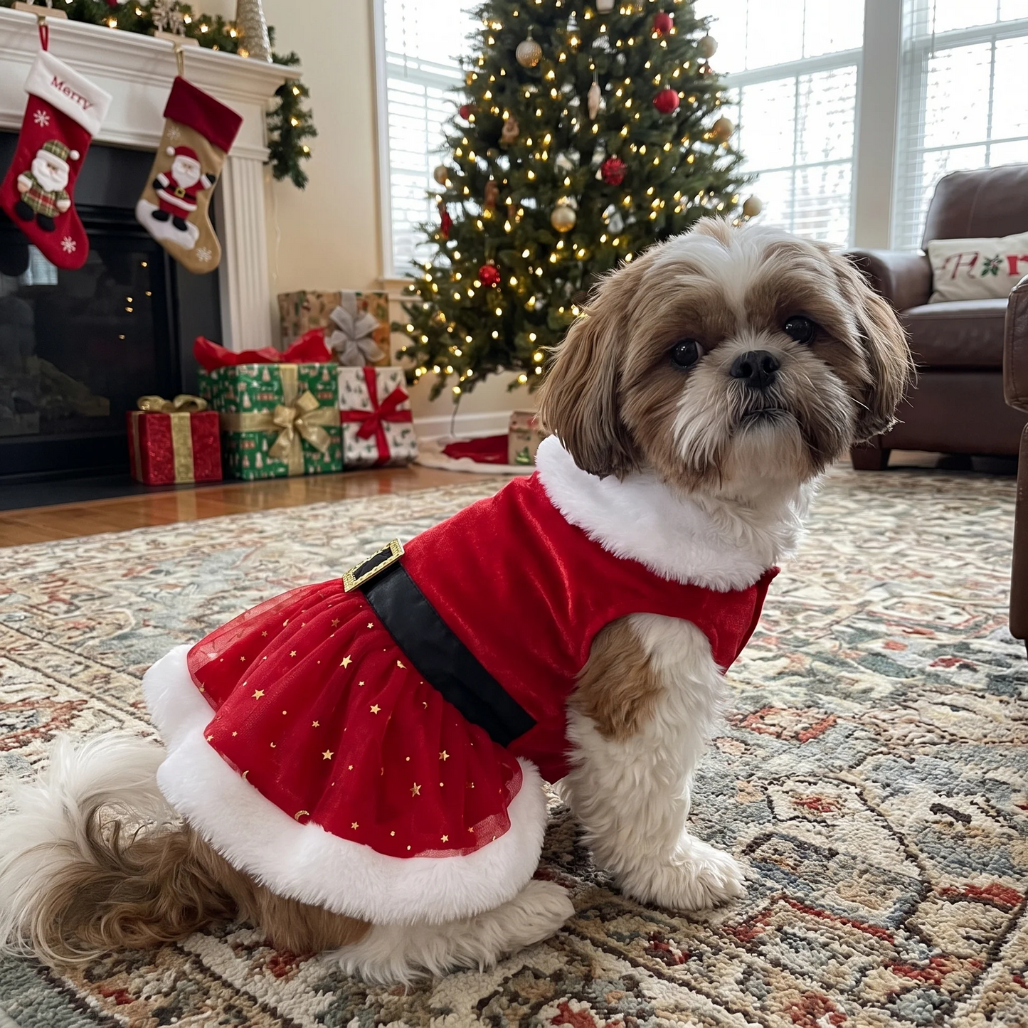 Festive Paw Christmas Dress