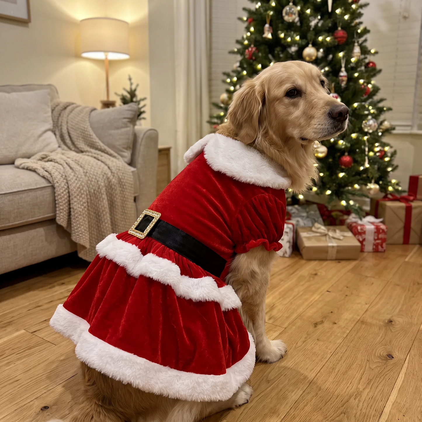 Festive Paw Christmas Dress